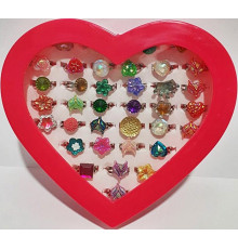 Набор колец "Сердце" (BL034/ 7799)